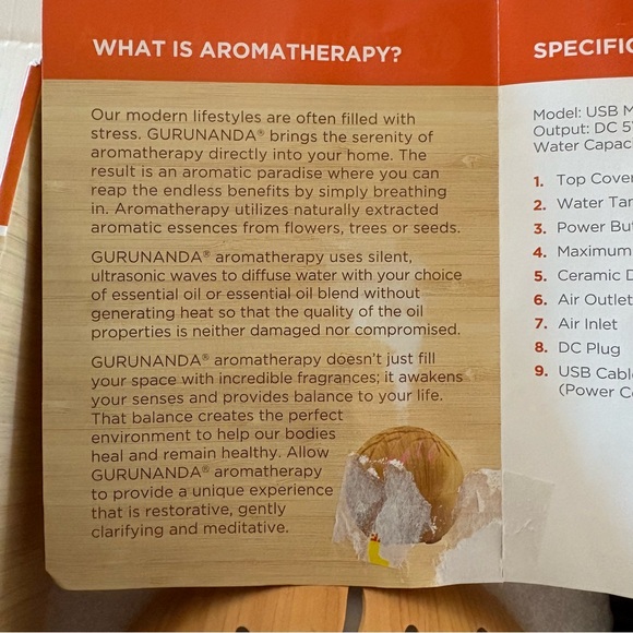 Gurunanda The Mini Tree Ultrasonic Essential Oil Diffuser with 3 Essential Oils - Picture 10 of 14